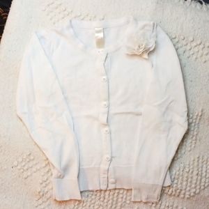 GUC Girl's White Button Down Sweater